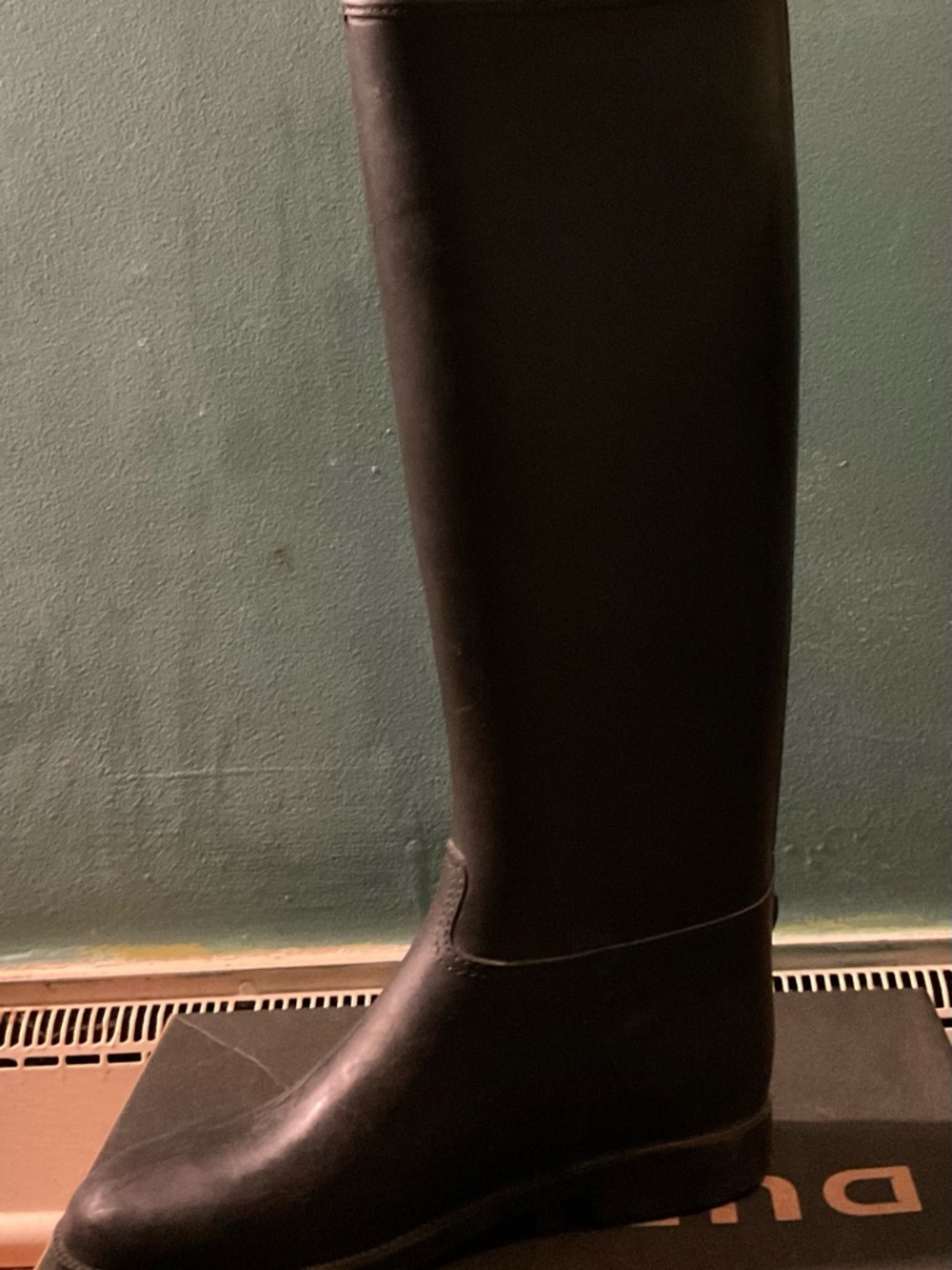 Black Tall Rain Boots - Picture 3 of 3